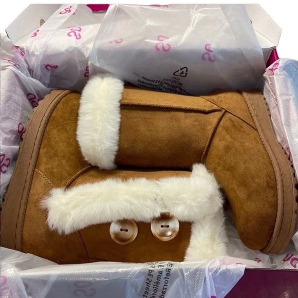 NEW SO Abigail Women's Chestnut Faux-Fur Winter Boots - Picture 8 of 9